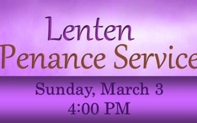 Lenten Penance Service